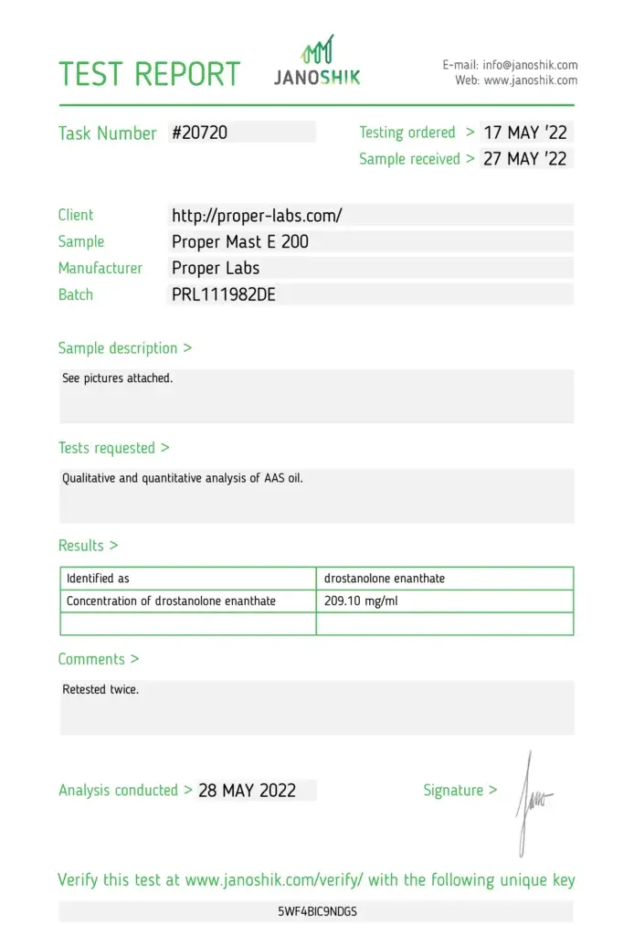 Masteron Enan. 200 – Proper Labs - Image 2